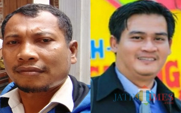 Susilo salah satu peserta ujian di Kates dan Andreas Djatmiko dosen UBHI Tulungagung / Foto : Istimewa / Tulungagung TIMES