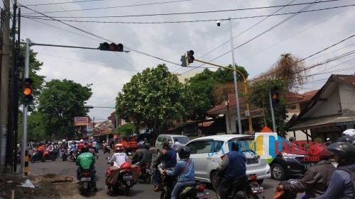 Situasi salah satu ruas jalan yang mengalami kepadatan. (Doc MalangTIMES)