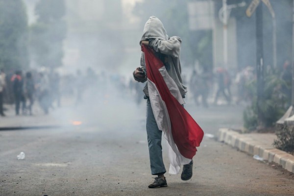 Ilustrasi pelajar ikut demo. (Foto: Garry Lotulung/KOMPAS.com)
