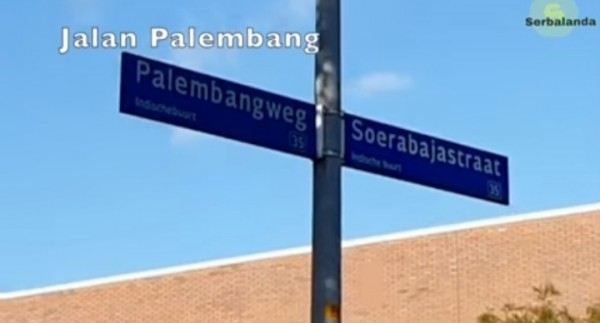 Salah satu penamaan jalan di Almere, Belanda. (Foto: screenshot YouTube Eka Tanjung).