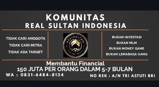 Promosi real sultan, dengan iming-iming 150 juta (ist)