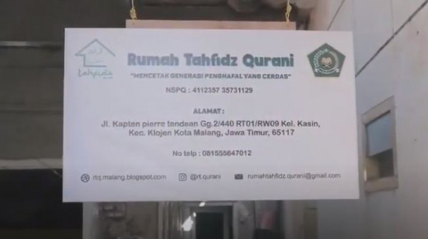 Rumah Tahfidz Al-Qur'an di Malang (Foto: YouTube RESPECT (FKI))
