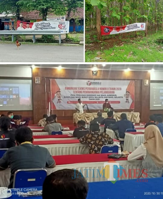 Bawaslu Ngawi kini masih melakukan identifikasi terkait pelanggaran pemasangan Alat Peraga Kampanye (APK). (Foto: Dokumen JatimTIMES)