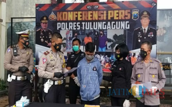 Rizal Fatoni, pemuda viral dengan aksi Bang Jago saat di Mapolres Tulungagung (Foto: Istimewa/ TulungagungTIMES)