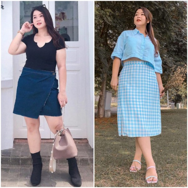Outfit atasan untuk pemilik tubuh curvy ala Irene Tan. (Foto: Instagram @reneetan_).
