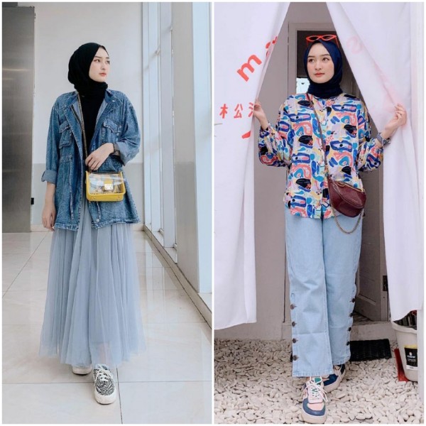 Match Denim Buat Hijabers ala 