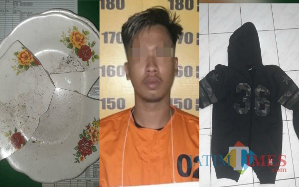 Tersangka Pelaku dan Barang bukti / Foto C: Dokpol / Tulungagung TIMES