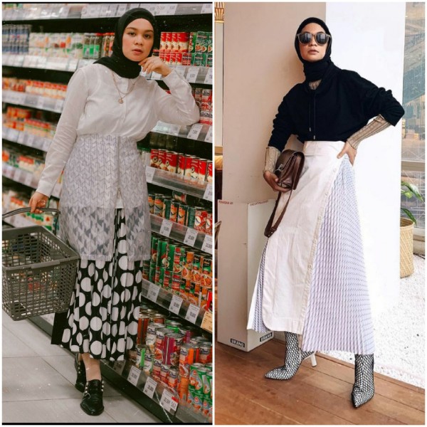Monokrom style tak biasa ala Tantri Namirah. (Foto: Instagram @tantrinamirah).