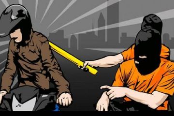 Ilustrasi pelaku membegal sepeda motor (kompasdotcom)