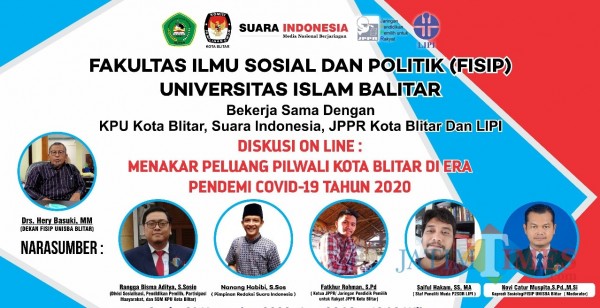 Webinar 'Menakar Peluang Pilwali Kota Blitar di Era Pandemi Covid-19 tahun 2020 digelar Unisba dan KPU Kota Blitar