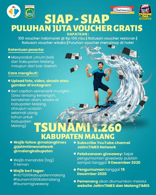 Gebyar Tsunami 1.260 Kabupaten Malang. (Foto: Doc. JatimTIMES)
