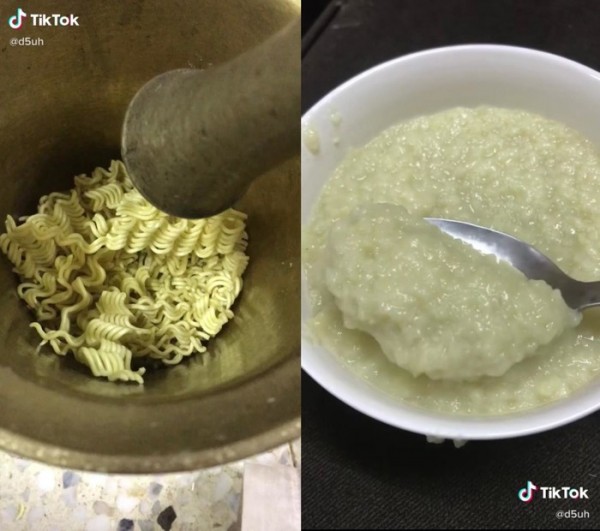 Bubur dari mie instan (Foto: TikTok @d5uh