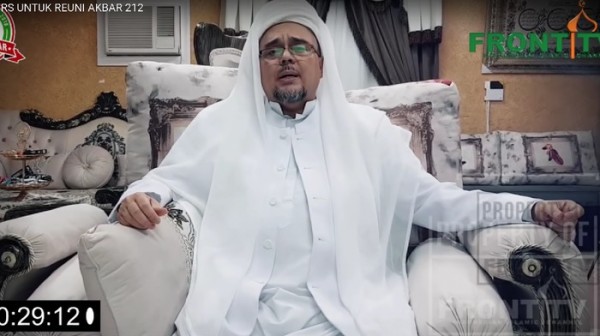 Habib Rizieq Shihab (Foto: YouTube Front TV)