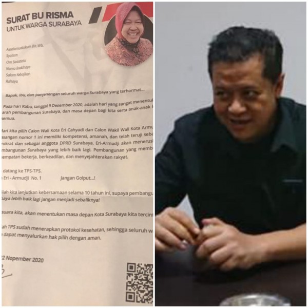 Surat yang dikirim Tri Rismaharini mendapat komentar dari Mas Seno
