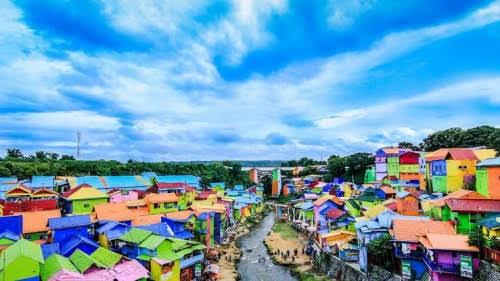 Kampung Warna -warni, salah satu destinasi wisata di Kota Malang yang sudah terapkan protokol kesehatan. (Istimewa).