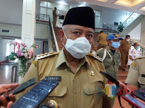 Bupati Malang Sanusi saat menanggapi pembubaran Kongres Askab PSSI Kabupaten Malang (Foto : Dokumen MalangTIMES)