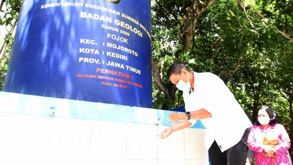 Sumur bor dengan kedalaman 120-125 meter ini berada di Lebak Tumpang, Kelurahan Pojok, Kota Kediri. (Foto: Ist)