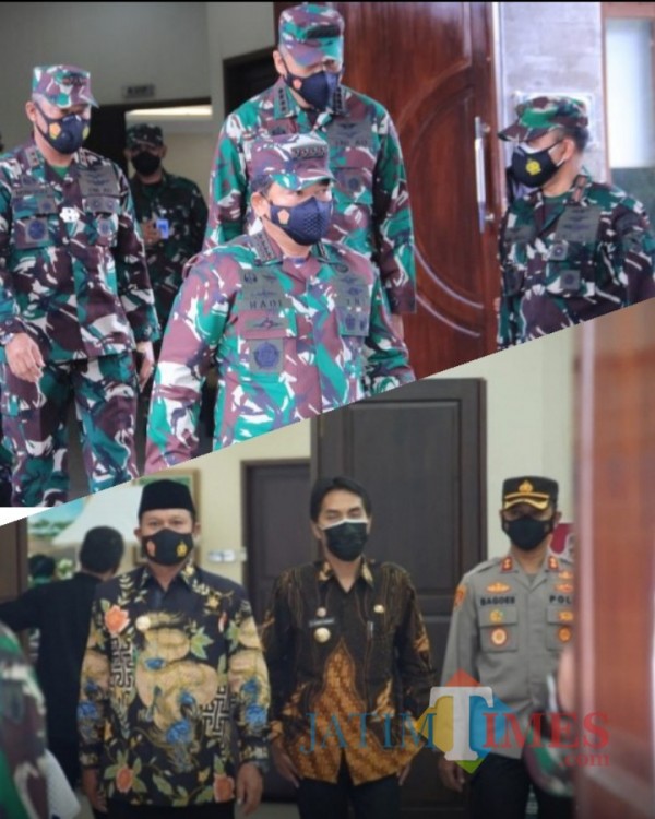 Wali Kota Maidi bersama beberapa pimpinan Daerah dan Kapolres Madiun.