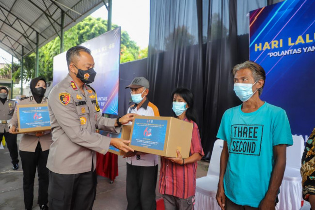 Kegiatan ini berlangsung di Lapangan Indoor Mapolres Kediri dengan menerapkan protokol kesehatan yang ketat, Kamis (23/9/2021). (Foto: Dok Polres Kediri)