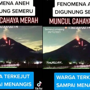 Viral Penampakan Cahaya Merah Muncul di Gunung Semeru, Ini Kata PVMBG