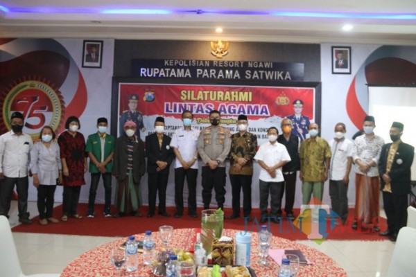 Jelang Nataru, Polres Ngawi Gelar Silaturahmi Lintas Agama