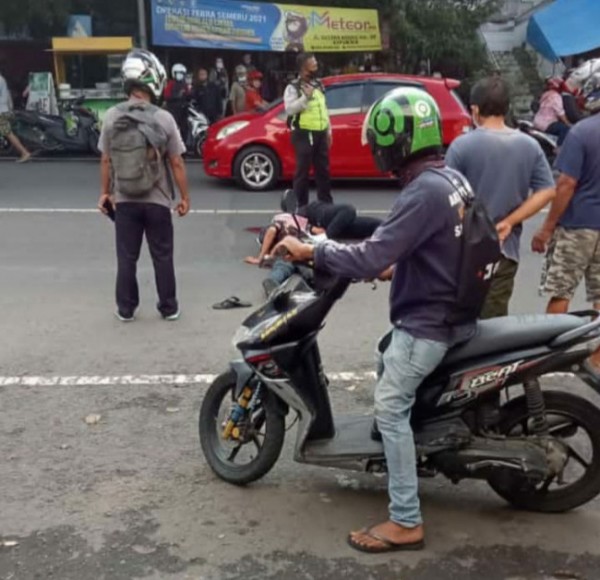 Gegara Pecah Ban, Warga Jember Kecalakaan di Kepanjen