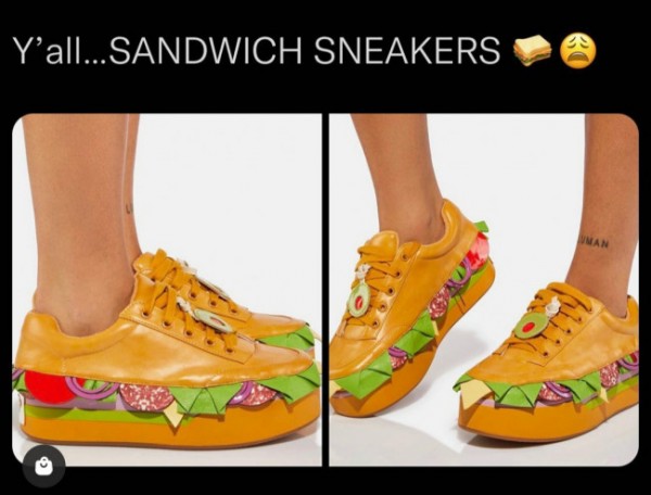 Unik, Sepatu ala Sandwich Ini Bisa Dimakan Nggak Ya?