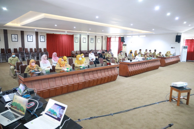 Pemerintah Kota Kediri melalui Dinas Komunikasi dan Informatika menyelenggarakan evaluasi aplikasi si-Malik di Ruang Joyoboyo, Senin (28/3).
