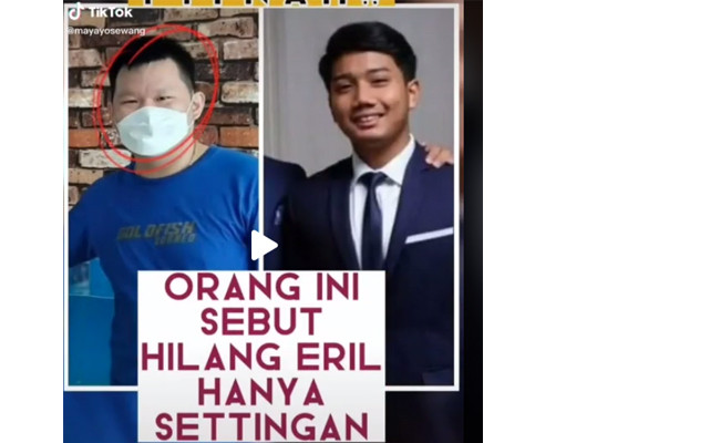 Hilangnya eril disebut settingan