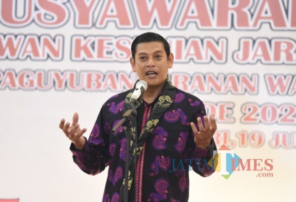 Wali Kota Kediri Abdullah Abu Bakar saat memberikan sambutan.(foto : istimewa)