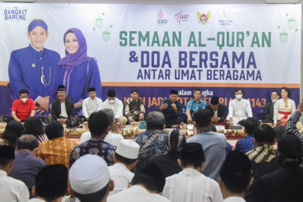 Doa bersama antarumat beragama, bertempat di Balai Kota Kediri, Selasa (26/7). (Foto: Dok. Istimewa)