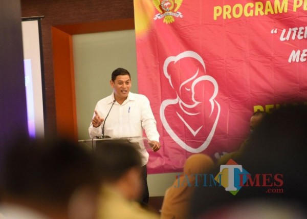 Wali Kota Kediri saat memberikan sambutan.(foto: istimewa)