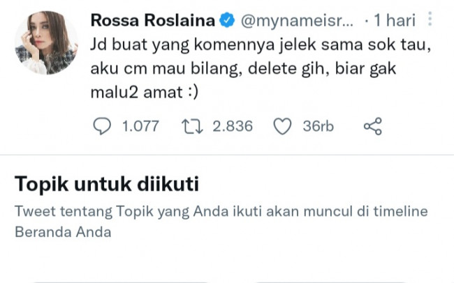 Cuitan Rossa di Twitter