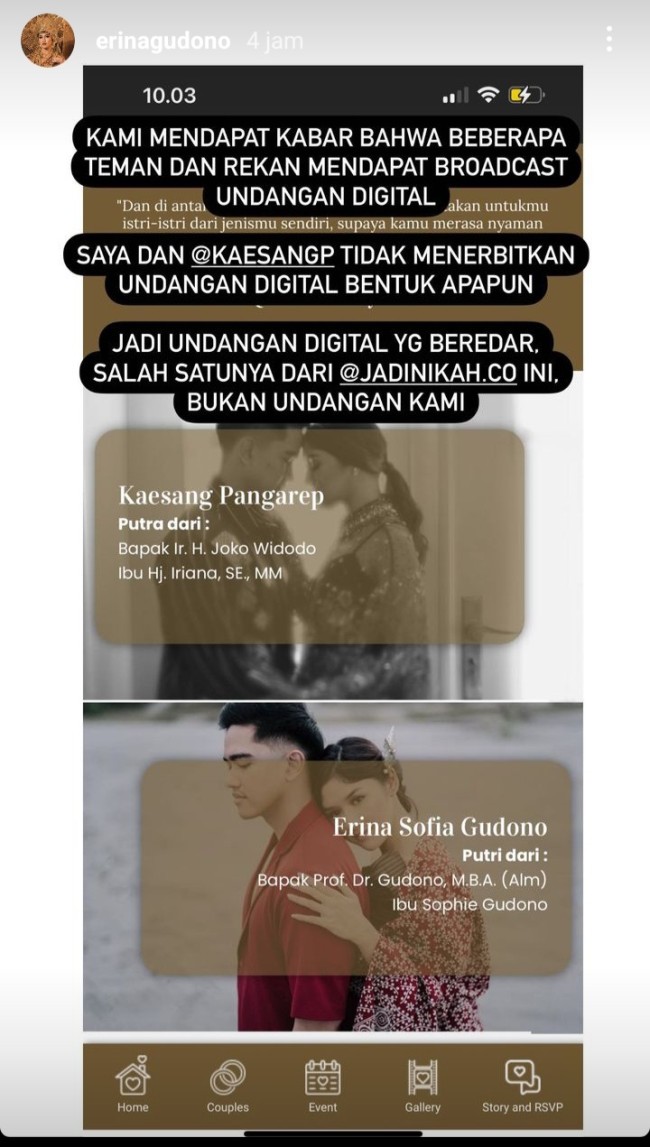 Klarifikasi Erina 1