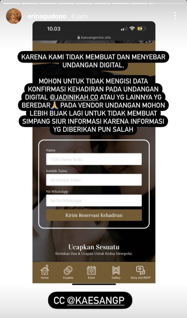 Klarifikasi Erina 2