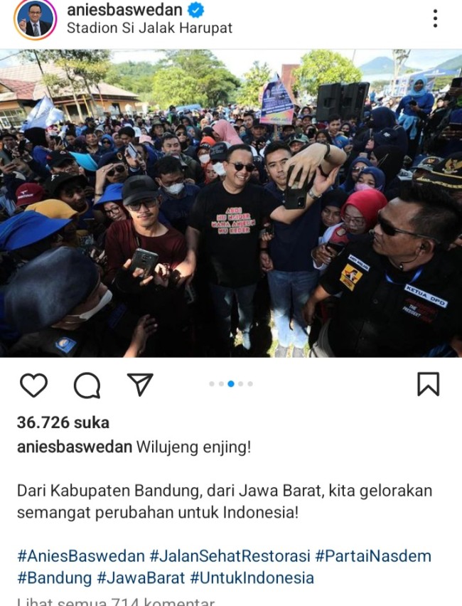 Unggahan Anies
