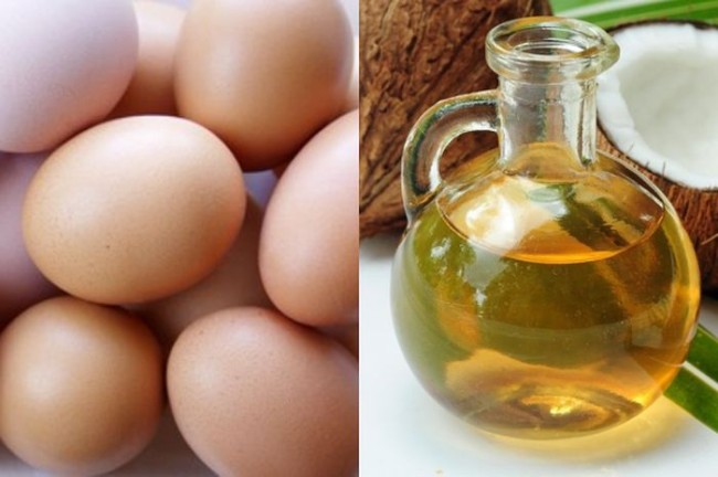Telur dan minyak kelapa