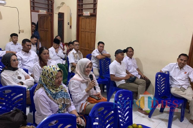 Rakorcab DPC Gerindra Kota Kediri, Sabtu (10/06/2023).  (Bams Setioko/JatimTIMES)