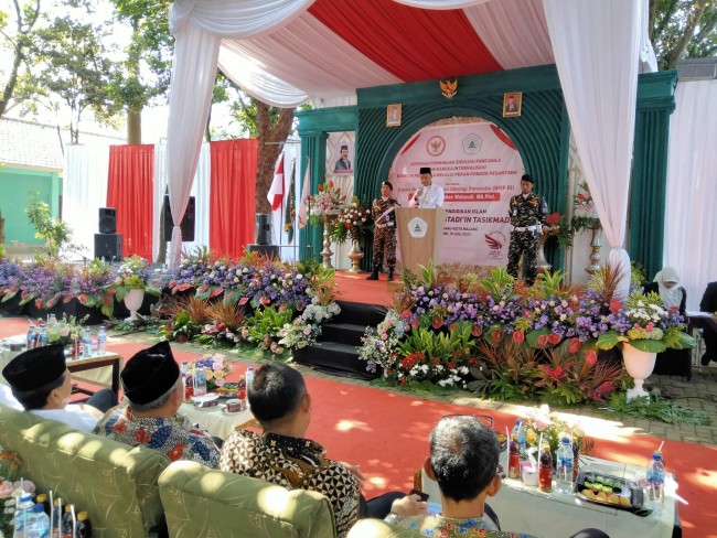 Deputi Bidang Hukum, Advokasi dan Pengawasan Regulasi BPIP Kemas Akhmad Tajuddin.(Foto: Riski Wijaya/MalangTIMES).