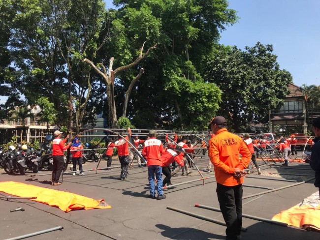 Pelatihan kebencanaan oleh BPBD Kota Malang.(Foto: Istimewa).