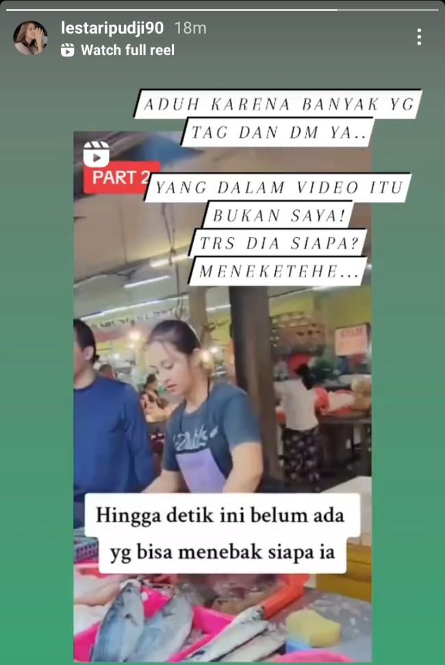 Klarifikasi dari Pudji Lestari. (Foto: Instagram)