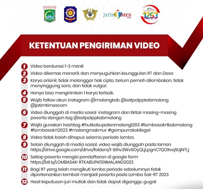 Info Grafis Lomba SAK-RT Kabupaten Malang 2023