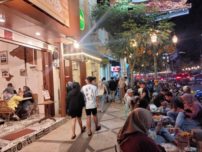 Kawasan koridor Kayutangan Heritage.(Foto: Riski Wijaya/MalangTIMES).