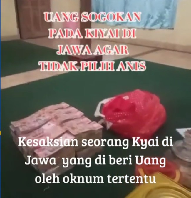 Penampakan uang yang diduga jadi sogokan. (Foto: TikTok)