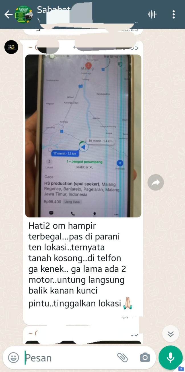 Curhatan driver taksi online yang nyaris jadi korban begal. (Foto: X/@SamOtsah)