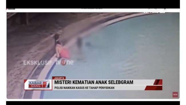 Rekaman CCTV Dante dikolam renang.