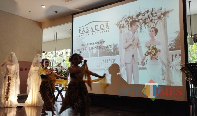 Suasana pengundian Atria Wedding Season 2023 (foto: Hendra Saputra/JatimTIMES)