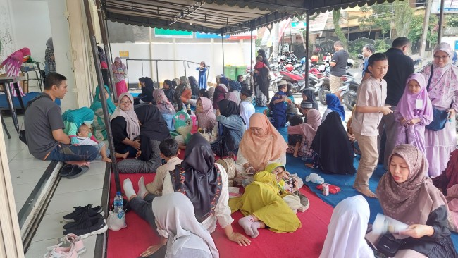 Suasana perlombaan Festival Anak Marhaban Ya Ramadan Piala Kadisporapar Kota Malang, Minggu (3/3/2024). (Foto: Binti N Rosidah/JatimTIMES)