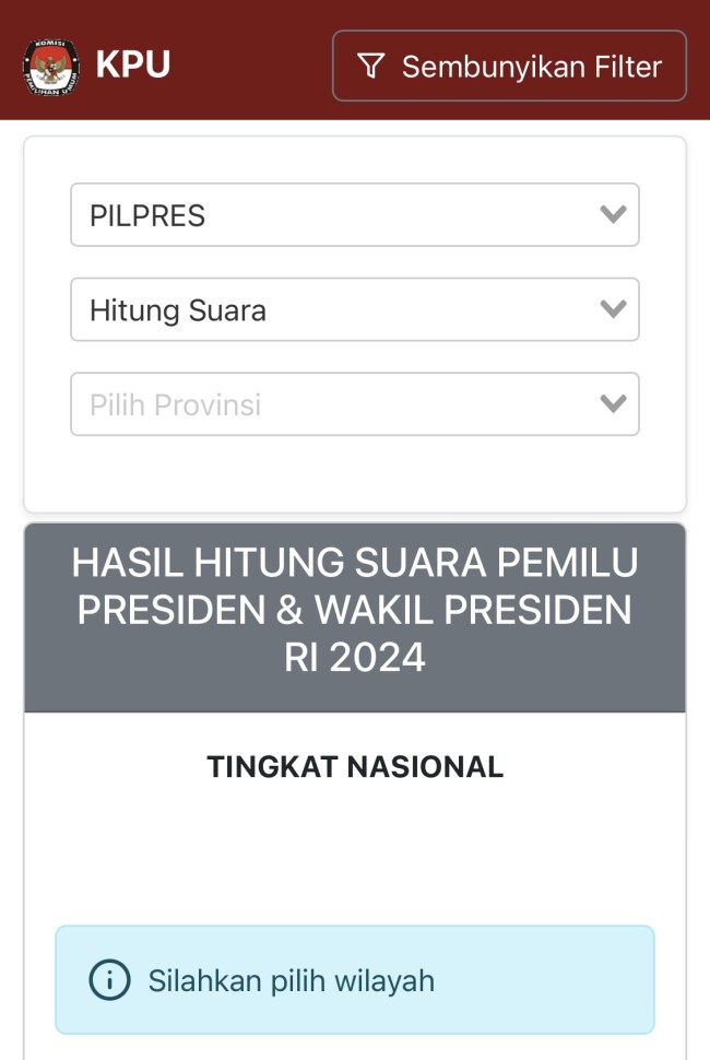 Situs KPU terkini