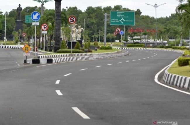 Suasana sepi saat Nyepi di Bali. (Foto: Antara)